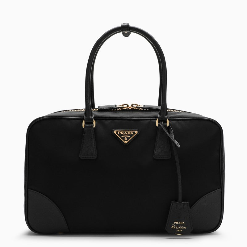 Prada Re-Edition 1978 Re-Nylon And Saffiano Large Black Top Case Women