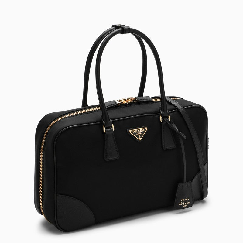 Prada Re-Edition 1978 Re-Nylon And Saffiano Large Black Top Case Women