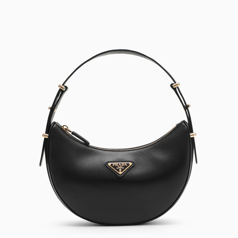 Prada Black Leather Prada Arqué Bag Women