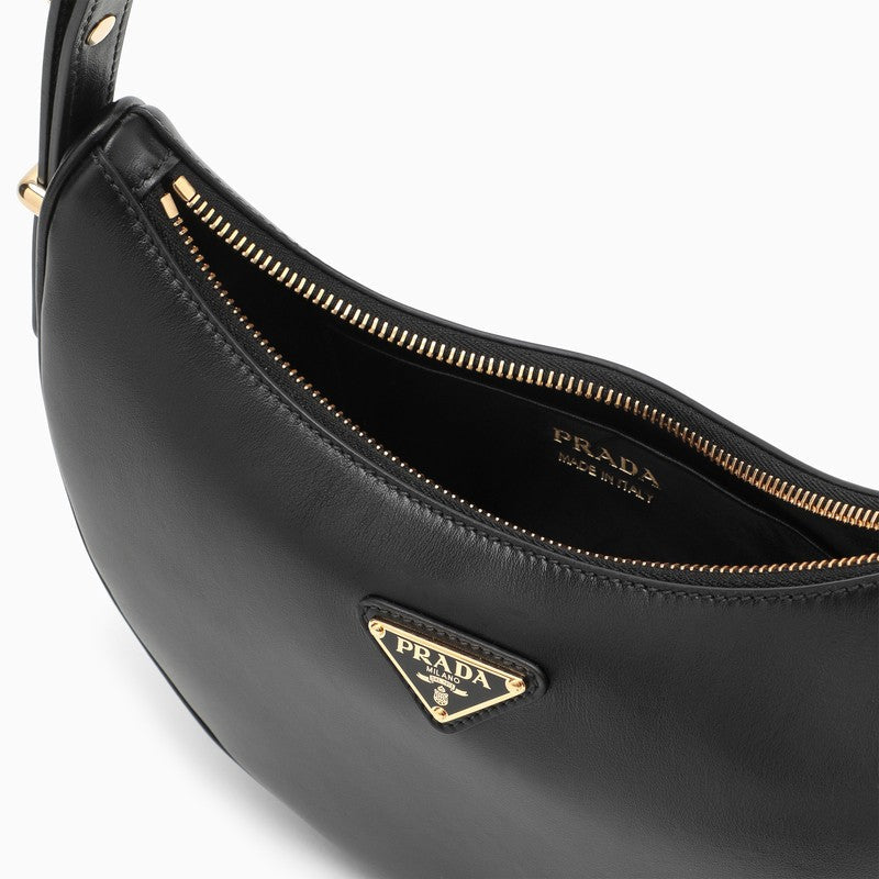 Prada Black Leather Prada Arqué Bag Women