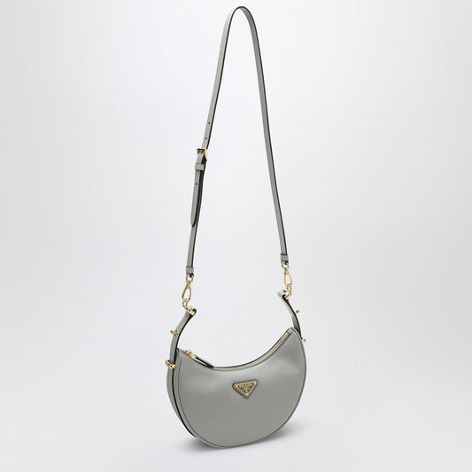 Prada Light Grey Leather Prada Arqué Bag Women