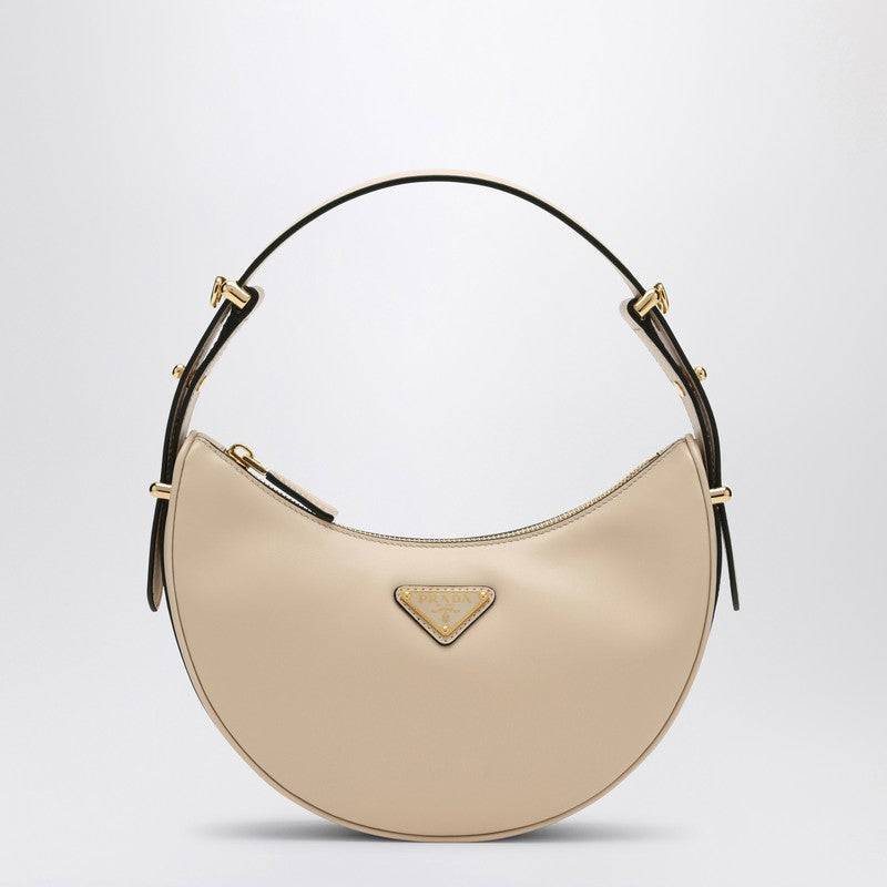 Prada Beige Leather Prada Arqué Bag Women