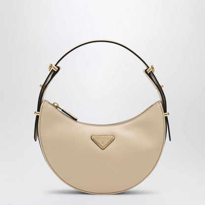 Prada Beige Leather Prada Arqué Bag Women