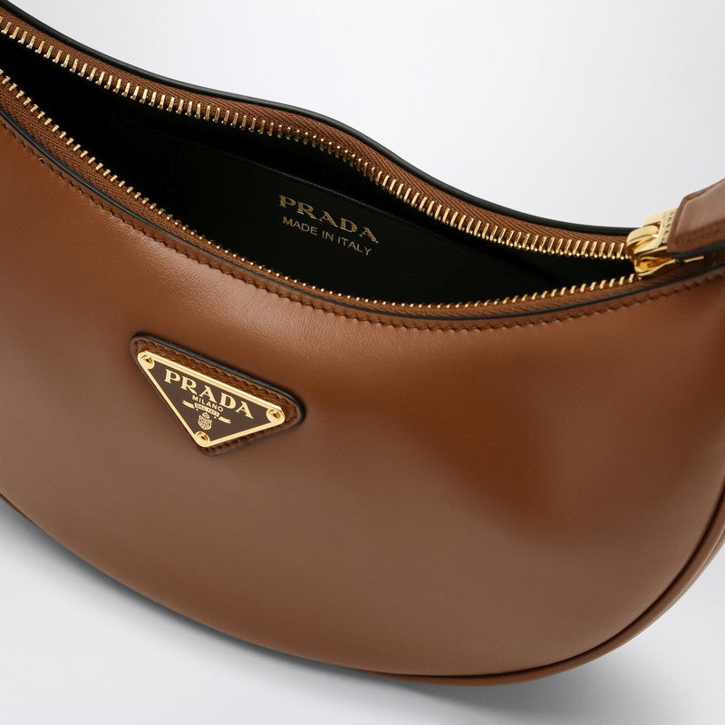 Prada Brown Leather Prada Arqué Bag Women