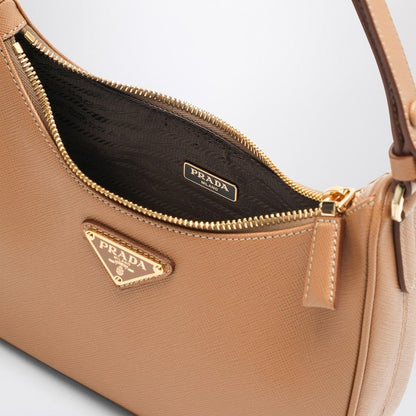 Prada Re-Edition Beige Mini Bag In Saffiano Women