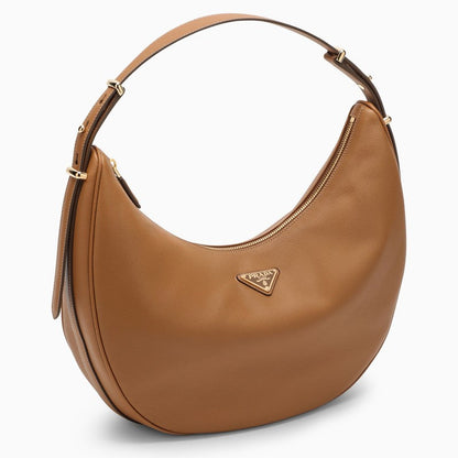 Prada Prada Arqué Caramel Large Leather Shoulder Bag Women