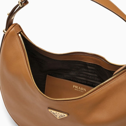 Prada Prada Arqué Caramel Large Leather Shoulder Bag Women