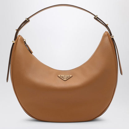 Prada Prada Arqué Caramel Large Leather Shoulder Bag Women