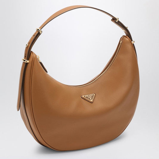 Prada Prada Arqué Caramel Large Leather Shoulder Bag Women