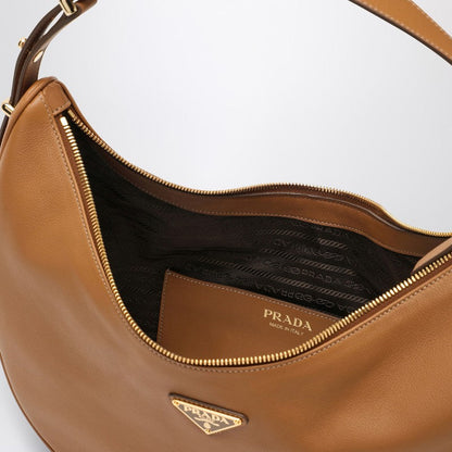 Prada Prada Arqué Caramel Large Leather Shoulder Bag Women