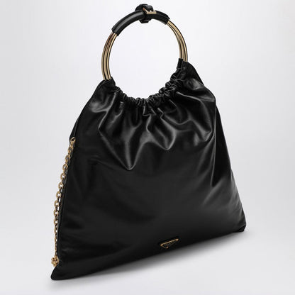 Prada Black Nappa Leather Medium Bucket Bag Women