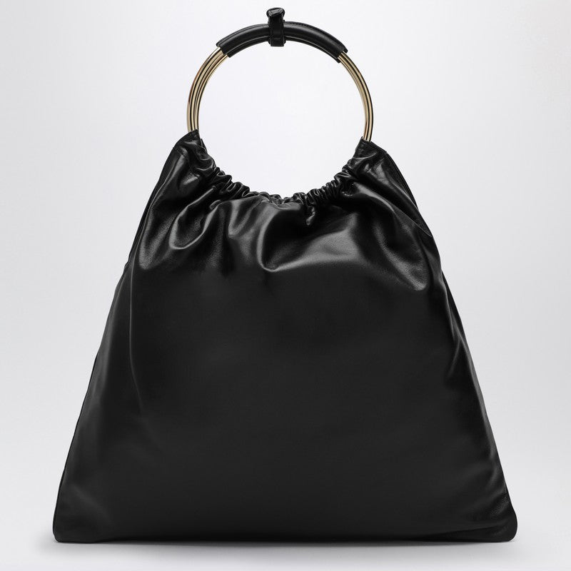 Prada Black Nappa Leather Medium Bucket Bag Women