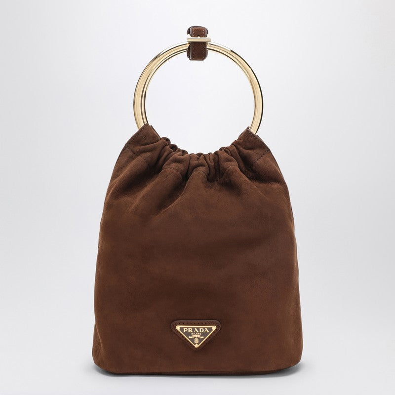 Prada Brown Suede Mini Bag Women