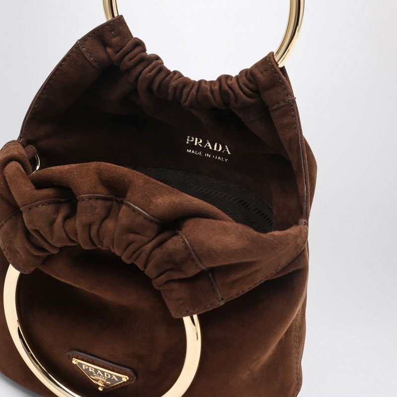 Prada Brown Suede Mini Bag Women