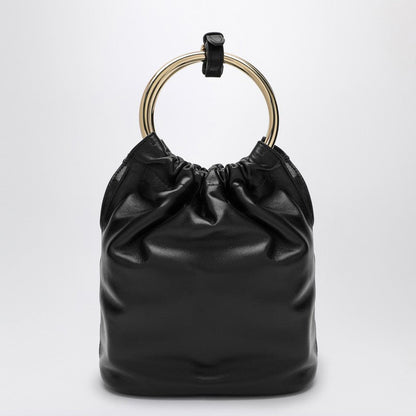 Prada Black Nappa Leather Mini Bucket Bag Women