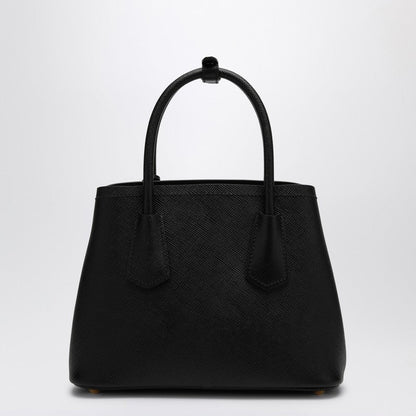 Prada Double Mini Black Bag In Saffiano Women