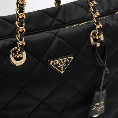 Prada Re-Edition 1995 Chaîne Large Black Re-Nylon Bag Women