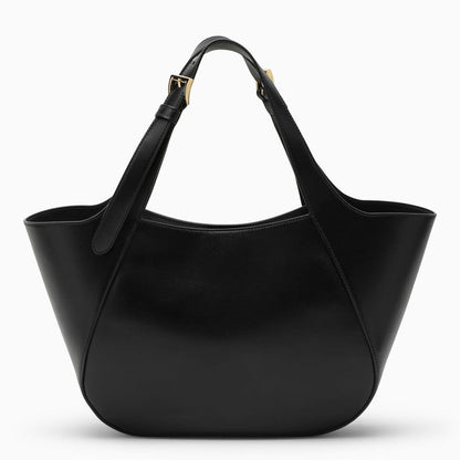 Prada Black Leather Medium Tote Bag Women