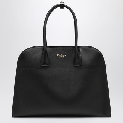 Prada Black Leather Large Handbag Women