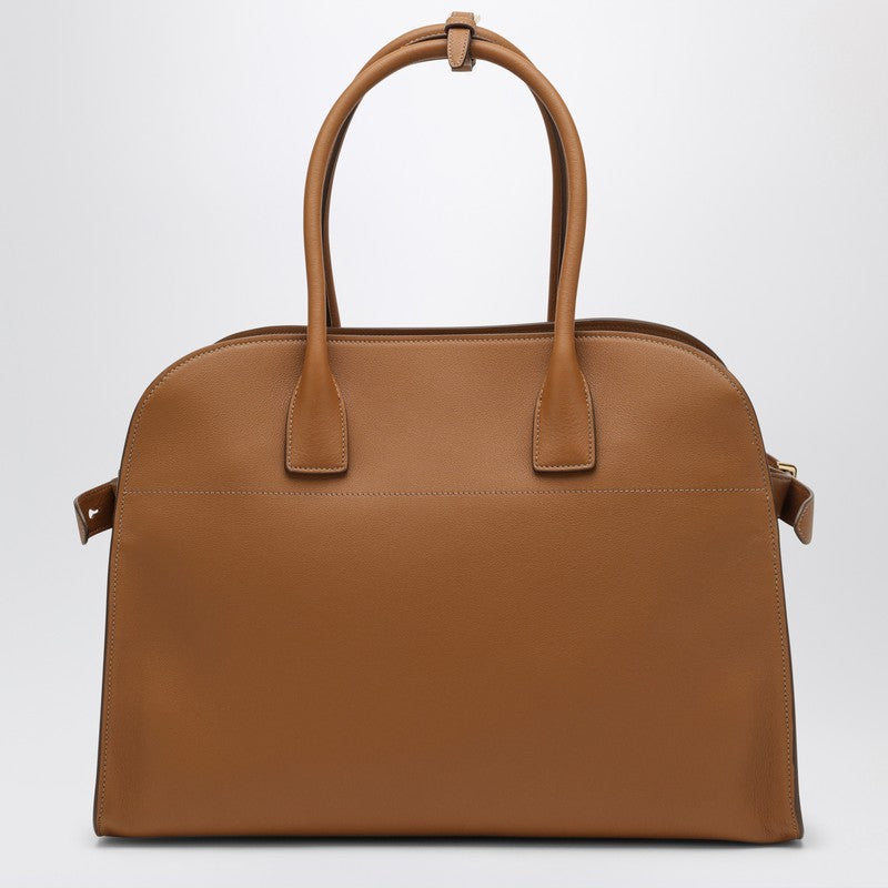 Prada Large Caramel-Coloured Leather Shopping Bag With Buckles Women