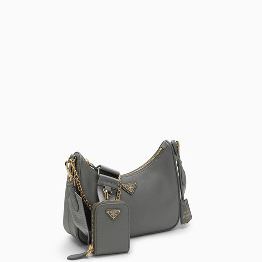 Prada Re-Edition 2005 Slate-Coloured Saffiano Bag Women