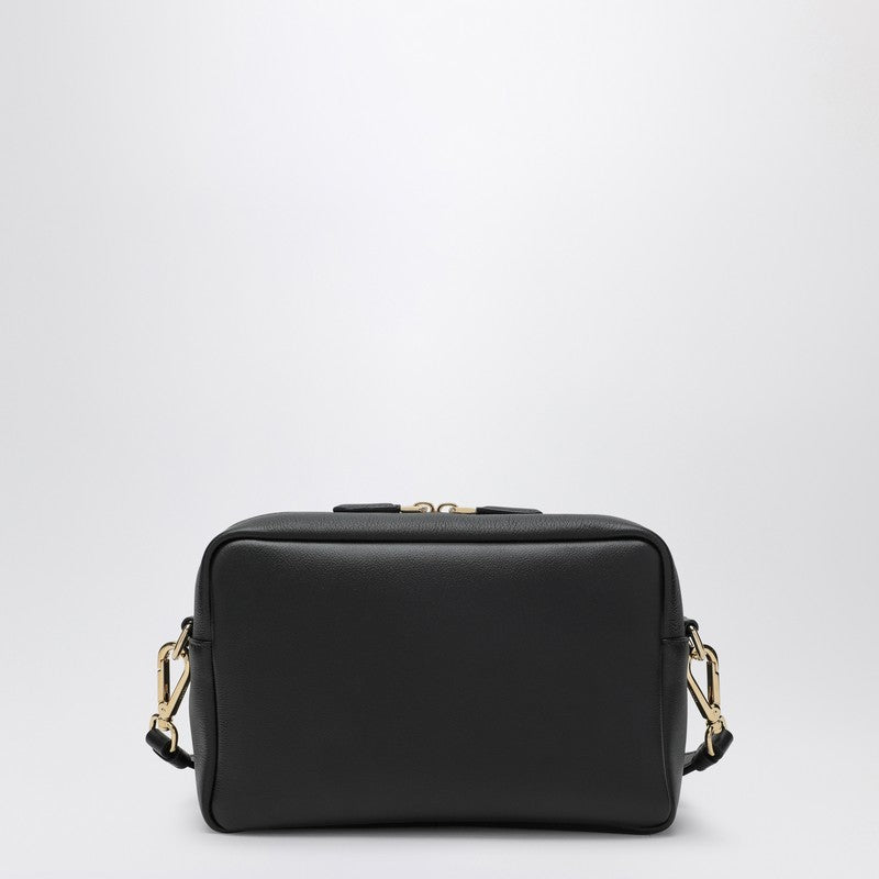 Prada Black Leather Camera Bag With Logo Women