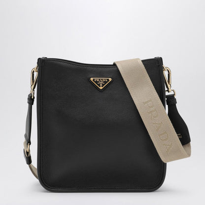 Prada Black Leather Shoulder Bag Women