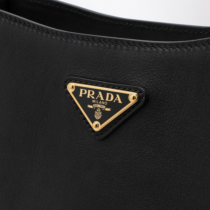 Prada Black Leather Shoulder Bag Women