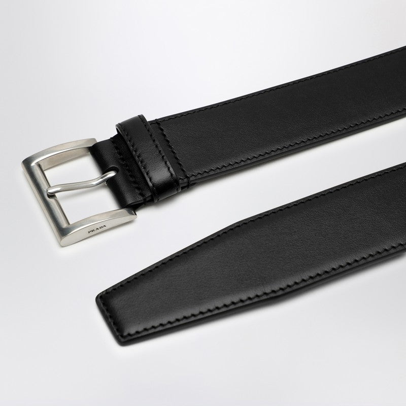 Prada Black Leather Belt Women