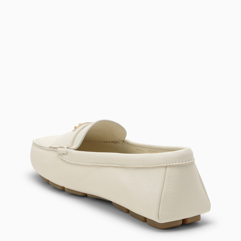 Prada Ivory Leather Loafer Women