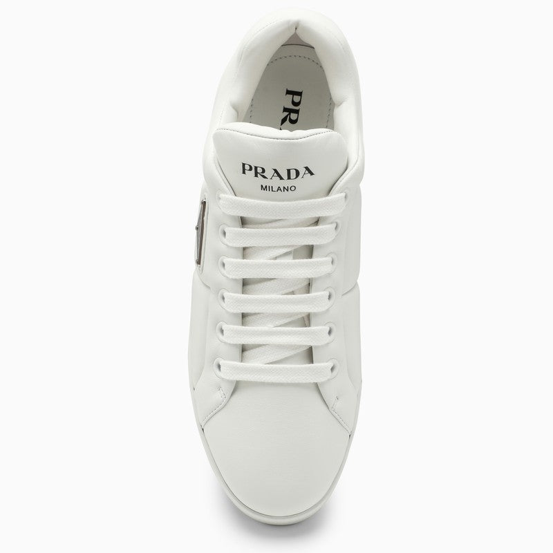 Prada Low White Leather Trainer Women