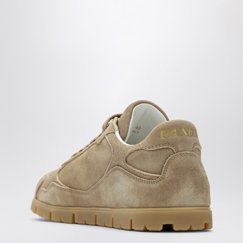 Prada Ecru Suede Sneakers Women