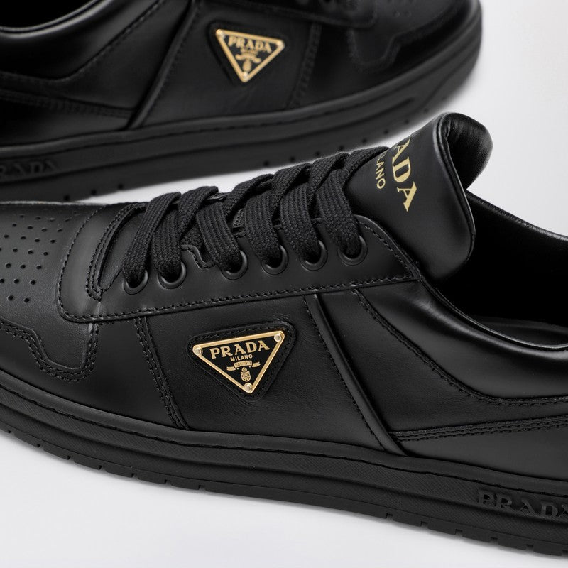 Prada Black Leather Downtown Sneakers Women