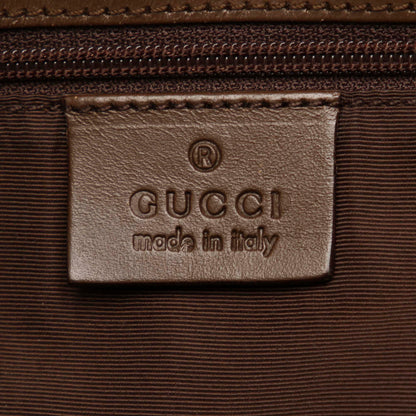 Brown Gucci GG Canvas Web Tote Bag