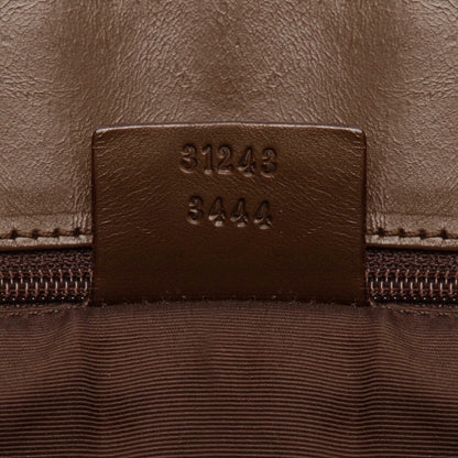 Brown Gucci GG Canvas Web Tote Bag