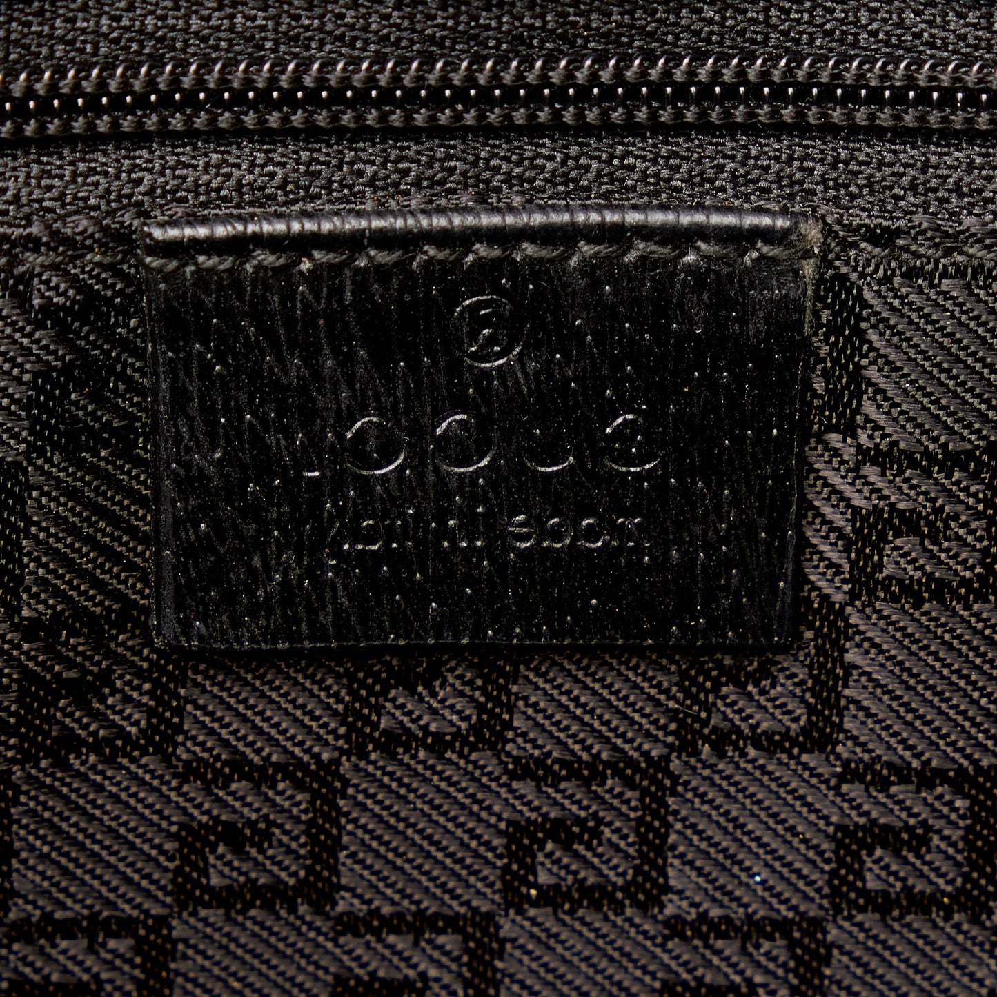 Black Gucci Canvas Tote Bag