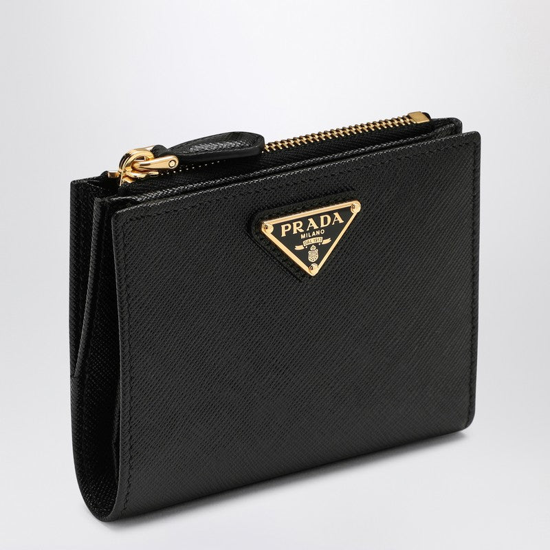 Prada Black Saffiano Leather Wallet Women