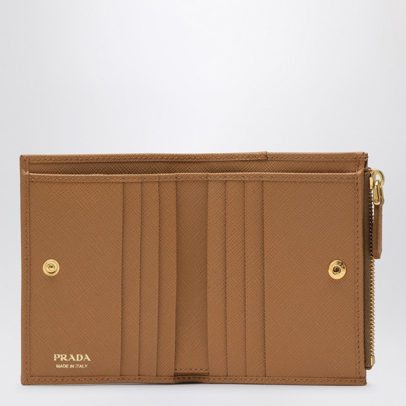 Prada Beige Saffiano Leather Wallet Women