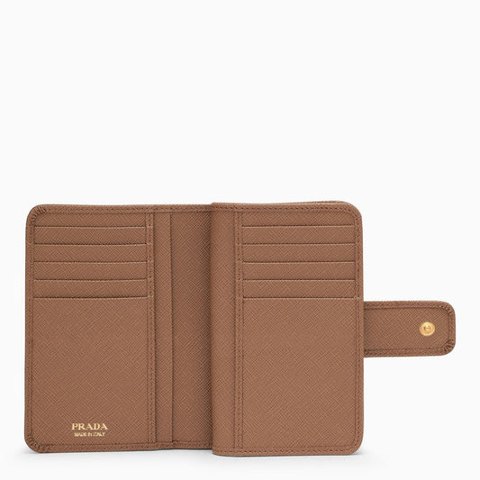 Prada Cramel-Coulored Saffiano Wallet Women