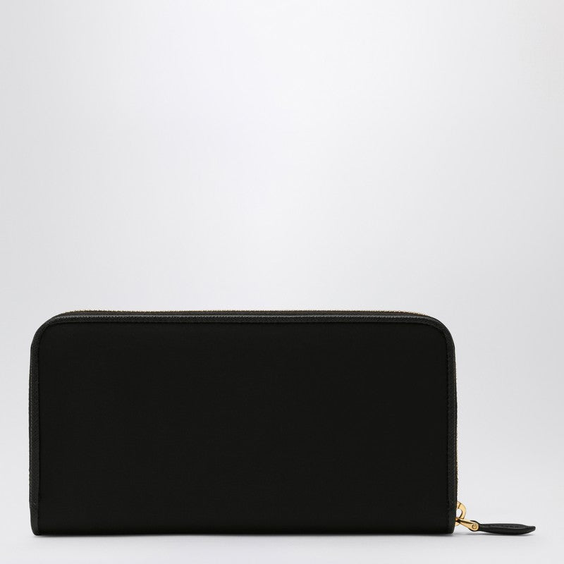 Prada Black Re-Nylon Zip Around Wallet Women