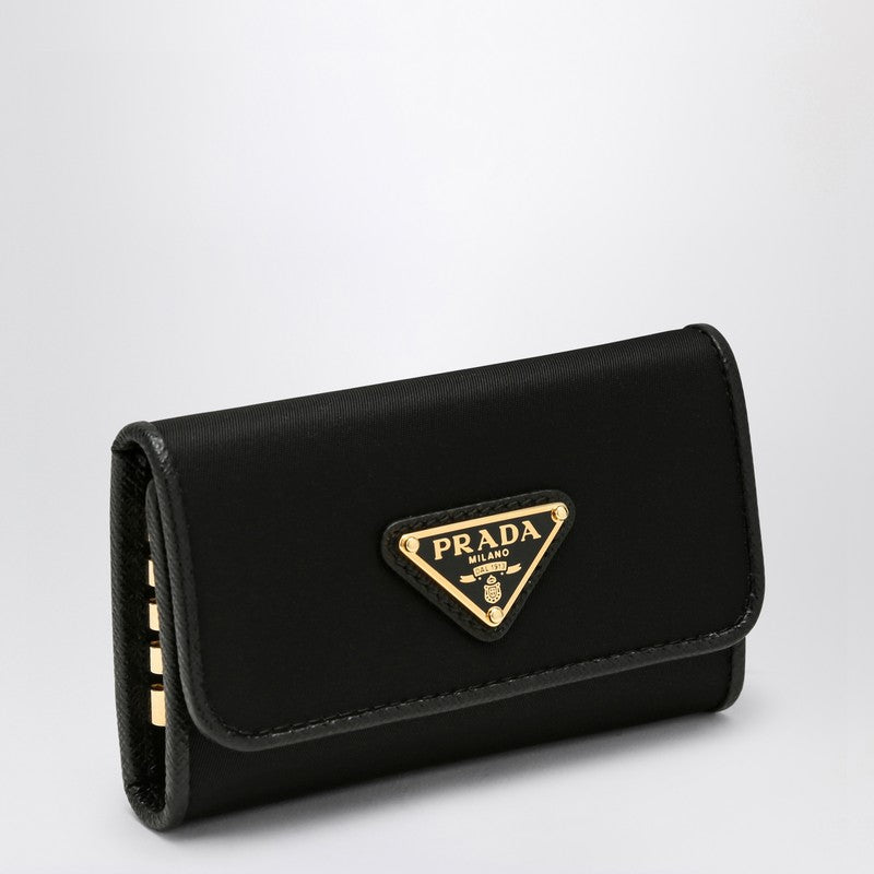 Prada Black Re-Nylon Key Ring Women