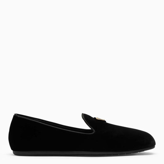 Prada Black Velvet Loafer Women