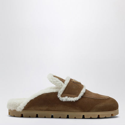 Prada Cinnamon Coloured Sheepskin Sabot Women