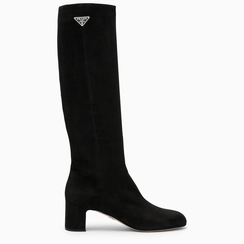 Prada Black Suede Boot Women