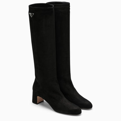 Prada Black Suede Boot Women