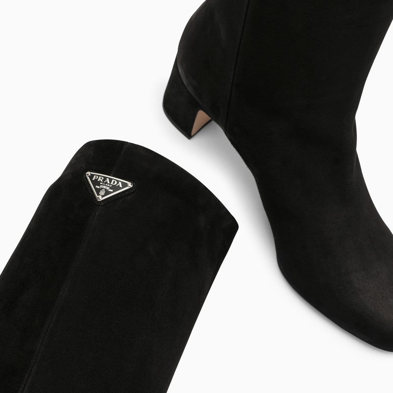 Prada Black Suede Boot Women