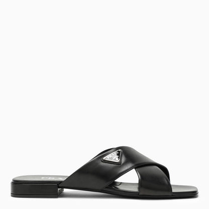 Prada Black Sandal With Crossover Women