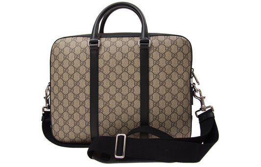 Men's GUCCI Logo Canvas Ebony / Black Handbag 450944-K5RLN-9769