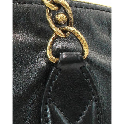 LOUIS VUITTON Black Leather Lockit Tote - Golden Chain Autumn/Winter 2013