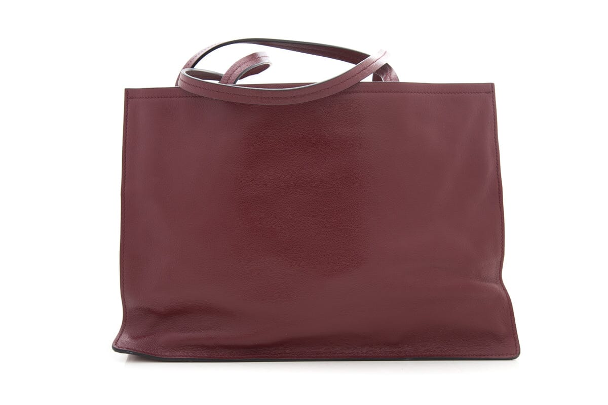 Prada Burgundy Argilla Leather Small Tote